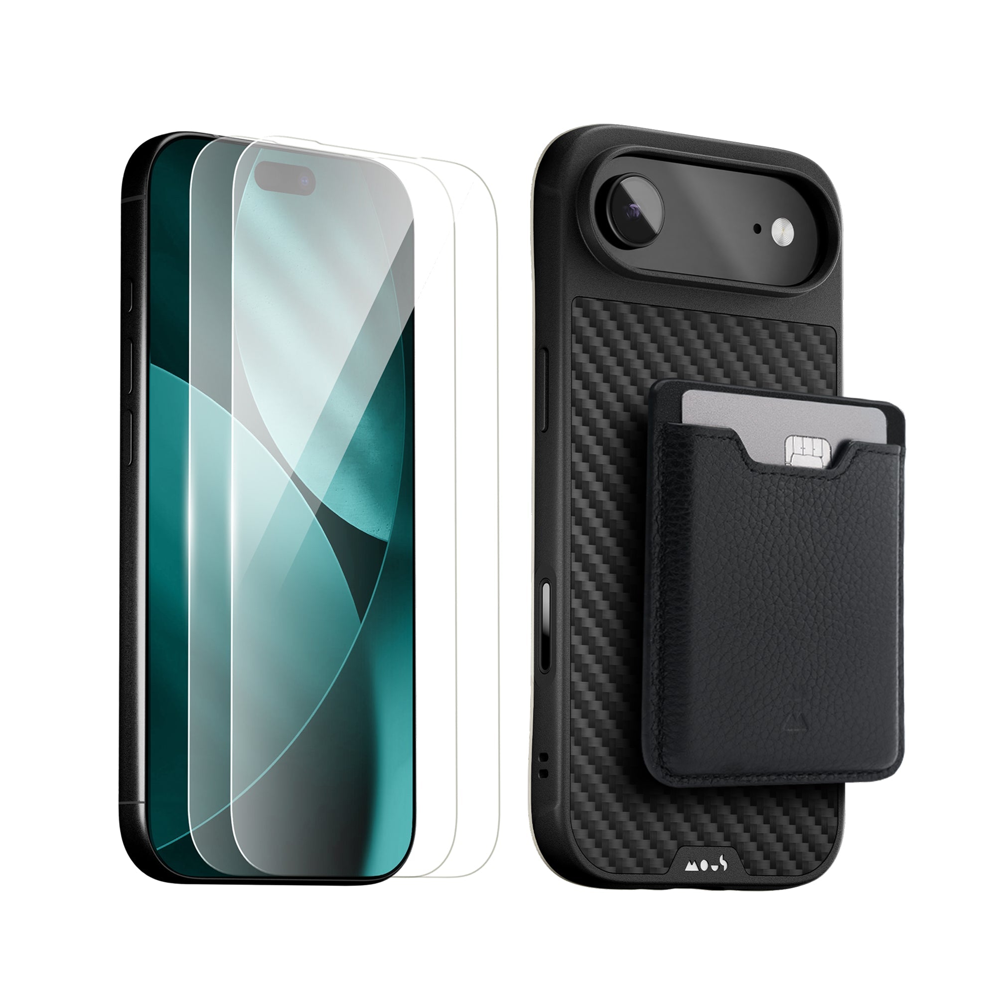 Aramid Fibre Protective Case, Screen Protector and Card Wallet - Apple Starter Kit
