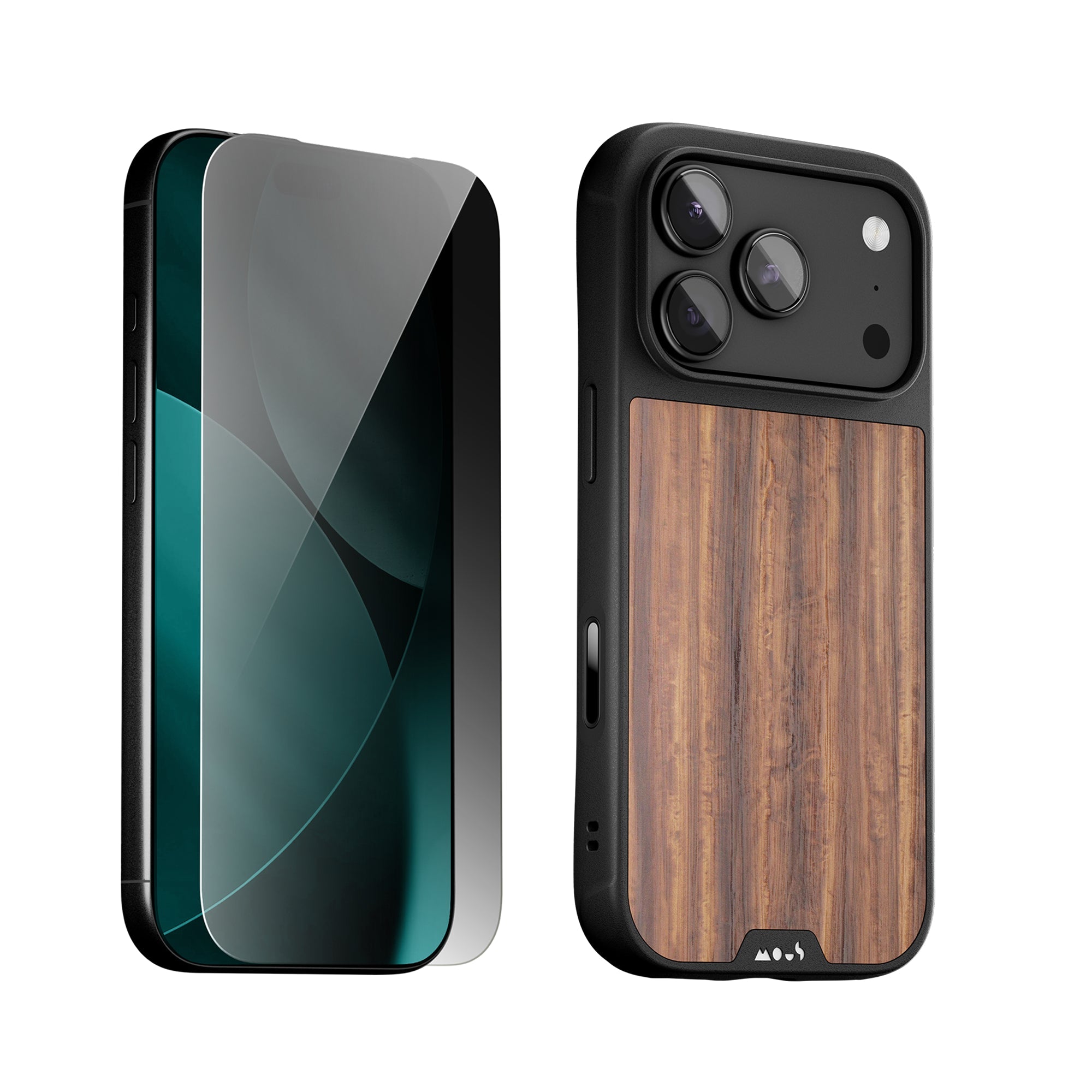 Walnut Protective Case and Screen Protector - Apple Essentials Kit