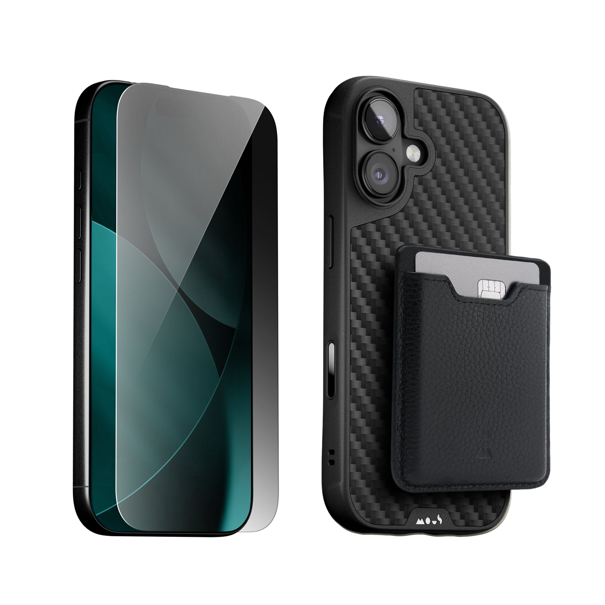 Aramid Fibre Protective Case, Screen Protector and Card Wallet - Apple Starter Kit